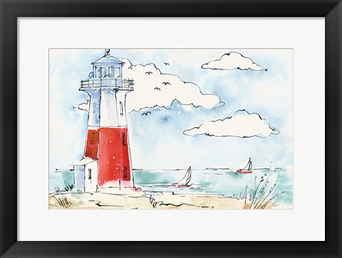 Framed Coastal Life VII Print