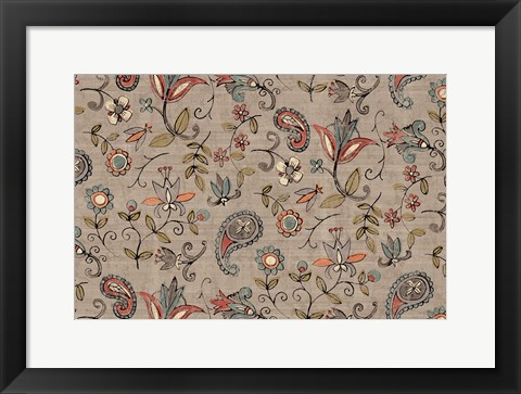 Framed Pretty Paisley II Print