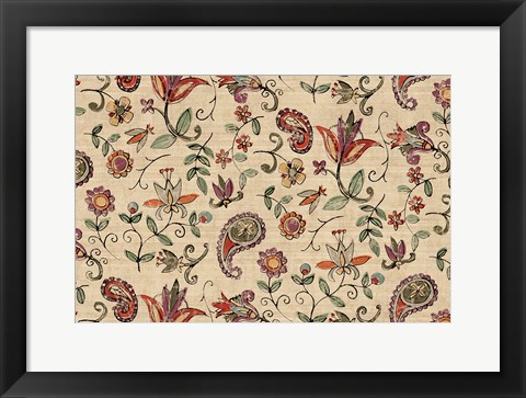 Framed Pretty Paisley I Print