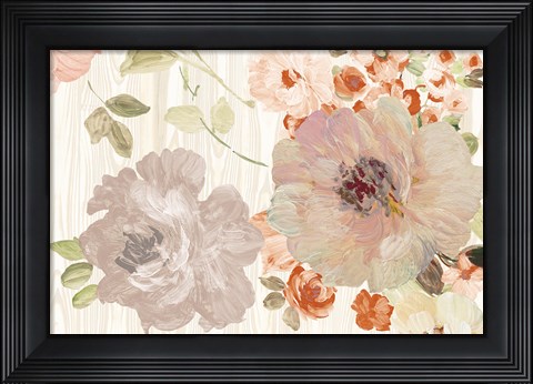 Framed Driftwood Garden I Neutral Print