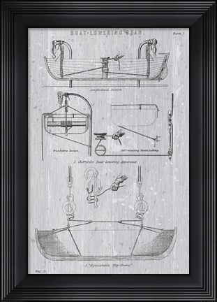 Framed Boat Launching I Neutral Print