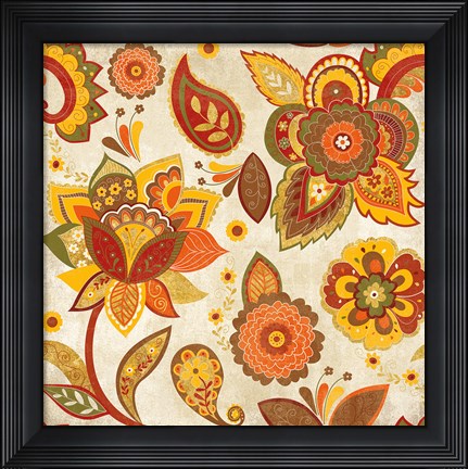 Framed Fun Florals Spice Crop Print