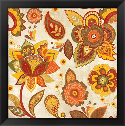 Framed Fun Florals Spice Crop Print