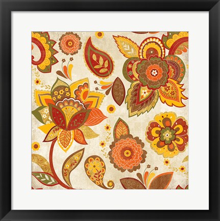 Framed Fun Florals Spice Crop Print