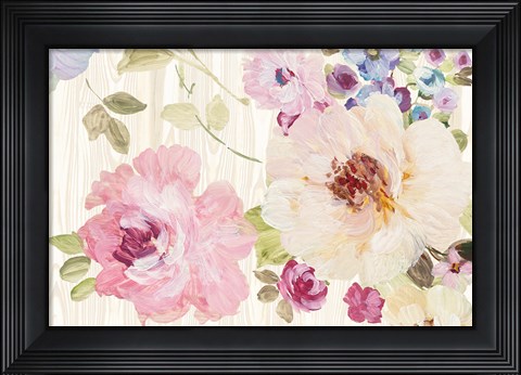 Framed Driftwood Garden I Print