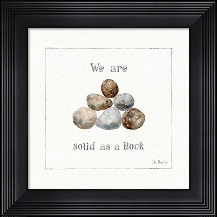 Framed Pebbles and Sandpipers VI Print