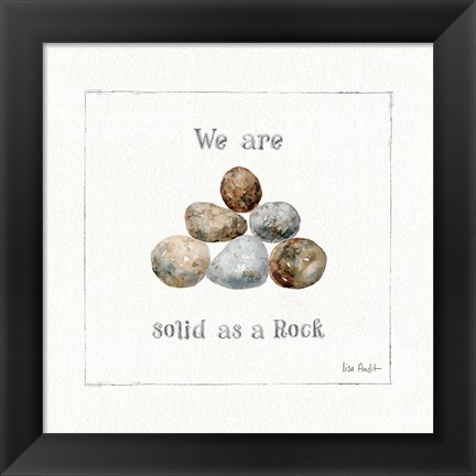 Framed Pebbles and Sandpipers VI Print