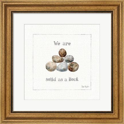 Framed Pebbles and Sandpipers VI Print