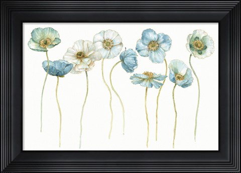 Framed My Greenhouse Poppies Silhouettes Print