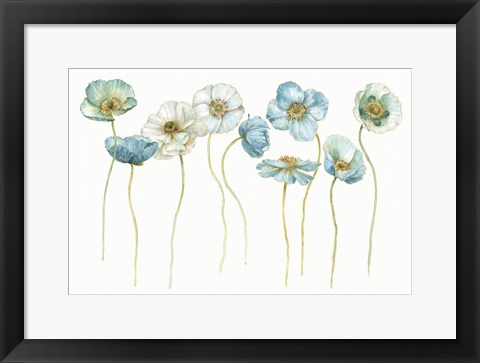 Framed My Greenhouse Poppies Silhouettes Print