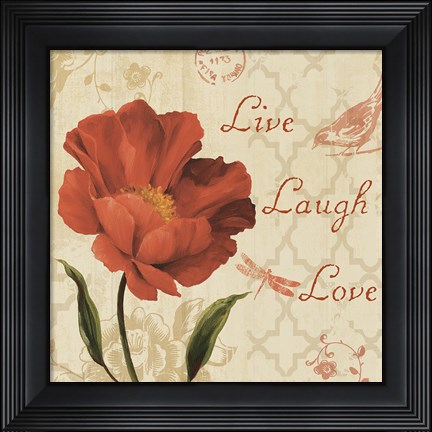 Framed Live Laugh Love Sq Print