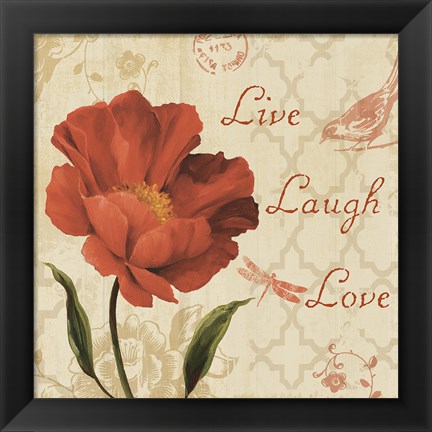 Framed Live Laugh Love Sq Print