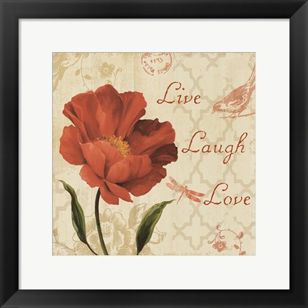 Framed Live Laugh Love Sq Print