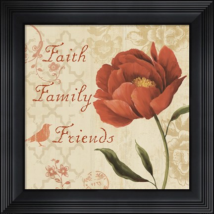 Framed Faith Family Friends Sq Print