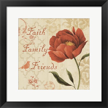 Framed Faith Family Friends Sq Print