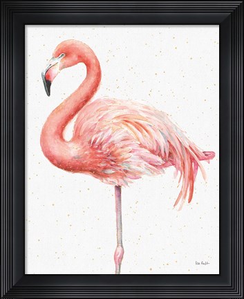 Framed Gracefully Pink V Print