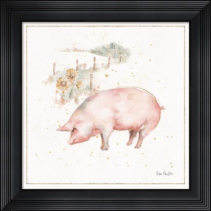 Framed Farm Friends IX Print