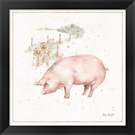 Framed Farm Friends IX Print