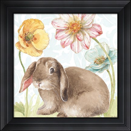 Framed Spring Softies Bunnies III Print