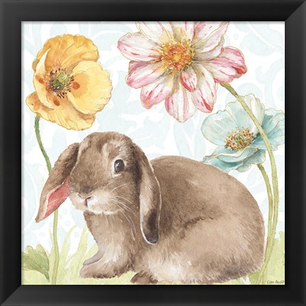 Framed Spring Softies Bunnies III Print