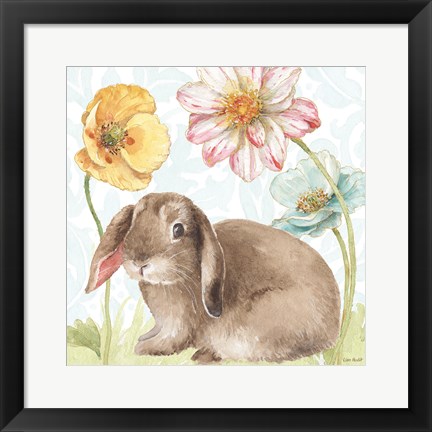 Framed Spring Softies Bunnies III Print