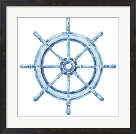 Framed Sea Life Wheel no Border Print