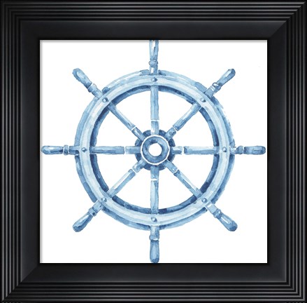 Framed Sea Life Wheel no Border Print