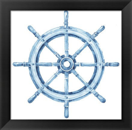 Framed Sea Life Wheel no Border Print