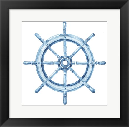 Framed Sea Life Wheel no Border Print