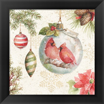 Framed Woodland Holiday V Print