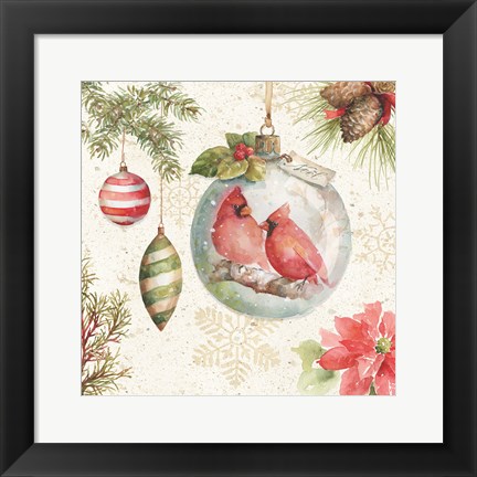 Framed Woodland Holiday V Print