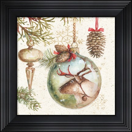 Framed Woodland Holiday III Print