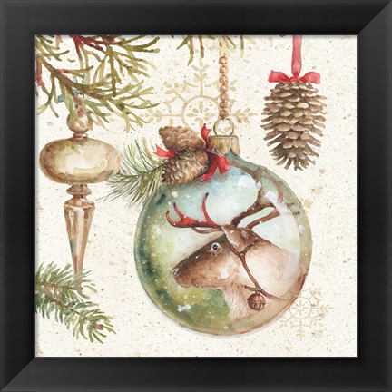 Framed Woodland Holiday III Print