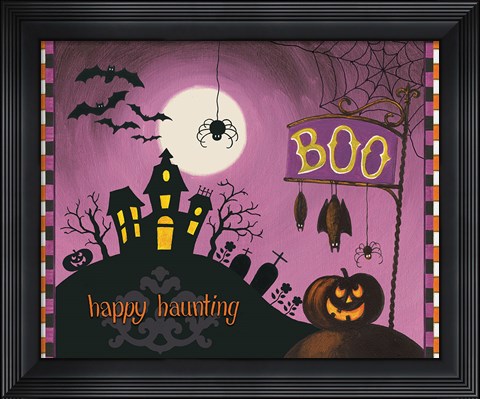 Framed Happy Haunting Boo Print