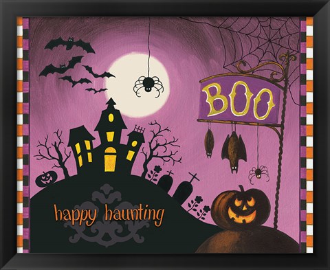 Framed Happy Haunting Boo Print