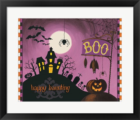 Framed Happy Haunting Boo Print