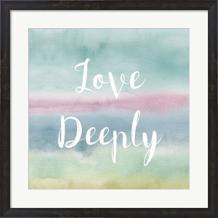 Framed Rainbow Seeds Painted Pattern XIV Cool Love Print