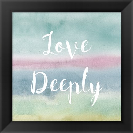 Framed Rainbow Seeds Painted Pattern XIV Cool Love Print