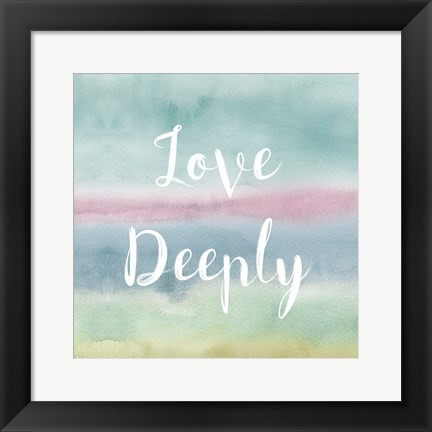 Framed Rainbow Seeds Painted Pattern XIV Cool Love Print