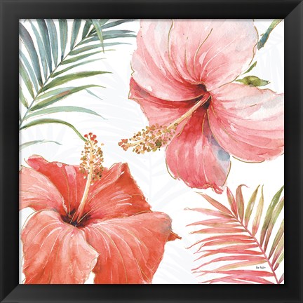 Framed Tropical Blush III Print