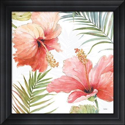 Framed Tropical Blush II Print