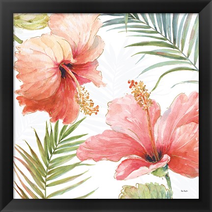 Framed Tropical Blush II Print