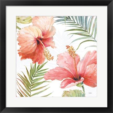 Framed Tropical Blush II Print