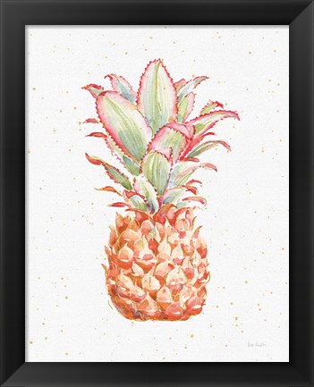 Framed Gracefully Blush Pineapple XI Print