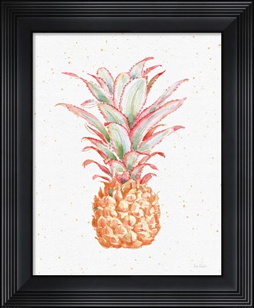 Framed Gracefully Blush Pineapple XII Print