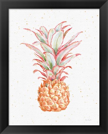 Framed Gracefully Blush Pineapple XII Print