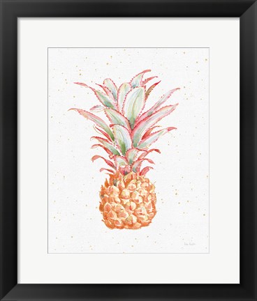 Framed Gracefully Blush Pineapple XII Print