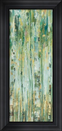 Framed Forest VII with Teal Print