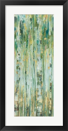 Framed Forest VII with Teal Print