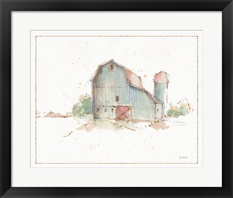 Framed Farm Friends XIV Barn Print